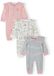 Minoti baby pyjama meisjes 3-pack geribd - onesie met konijnenprint