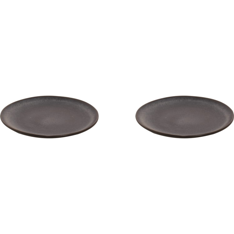 Palmer Bord Houston 22 cm Grijs Zwart - 2 stuks