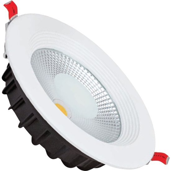 BES LED LED Downlight - Verona - Inbouw Rond 15W - Waterdicht IP65 - Helder/Koud Wit 6400K - Mat Wit Aluminium - Ã˜170mm