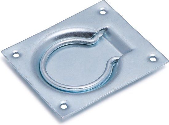Waelbers Luikring op plaat - 90 x 75 mm - verzinkt staal
