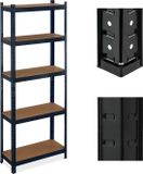 Merkloos Relaxdays Stellingkast - 500 kg - Staal - 180 x 70 x 30 cm - 5 Planken - Zwart