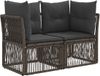 vidaXL Tuinbank 2-Aantal zitplaatsen Grijs polyrattan