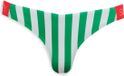 Superdry Culotte de bikini Cheeky - Rayure verte - Femme - Taille M