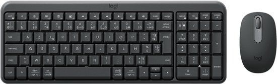 Logitech ERGO MK250 Compact Bluetooth Wireless Combo toetsenbord Inclusief muis Universeel RF-draadloos + Bluetooth AZERTY Frans Grafiet