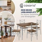 CASARIA Eettafelset Paul, 5-delig, eikenhout, donker