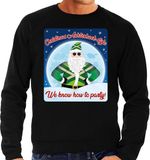 Bellatio Decorations Shoppartners Bv Foute Kersttrui / sweater - Christmas Achterhoek style we know how to party - zwart voor heren - kerstkleding / kerst outfit XL