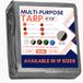 Trademark Supplies Zilver/Zwart Heavy Duty Tarp Dekzeil Luifeltent, Boot, RV of Zwembadafdekking (1,8 x 2,4 M)
