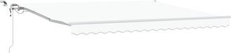 vidaXL Elektrisch zonnescherm met LED en sensor 4 x 3 m Wit