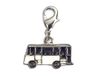 INNSPIRO NICE CHARMS Bus-hanger, metaal, zwart en wit, met karabijnhaak, 20 x 13 mm