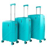 Luggage Klassiek Turkoois V-set Bagageset
