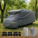 Farosun Caravanafdekking, 4-laagse beschermhoes voor camper, weerbestendig en ademend, uv-bestendig, scheurvast en weerbestendig, hagelbeschermingszeil voor winter en zomer, 570 x 230 x 270 cm