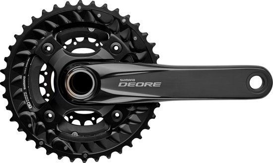 Shimano Deore MTB FC-M6000 Crankstel 3x10-speed 40-30-22T zwart 175mm
