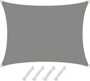 Merkloos 1,5 x 2m Zonneluifel Rechthoekig Waterdicht Tuinluifel Zonbescherming Rechthoek Grijs Polyester