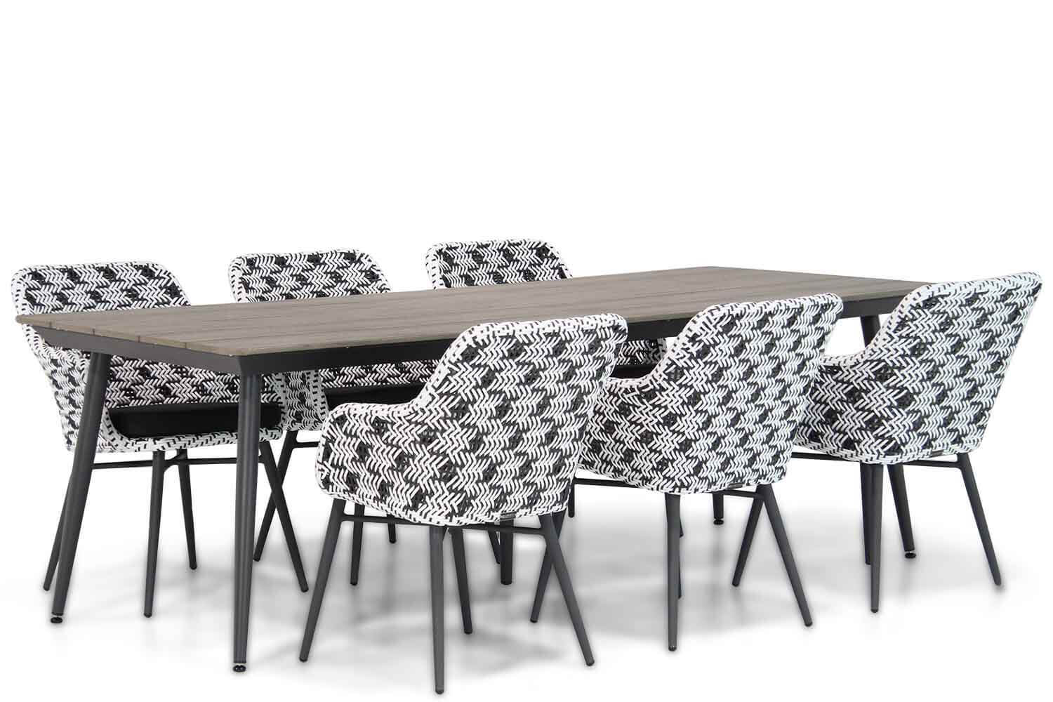 Lifestyle Garden Furniture Lifestyle Crossway/Matale 240 cm dining tuinset 7-delig