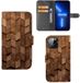 B2Ctelecom Book Style Case voor iPhone 13 Pro Max Wooden Cubes