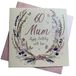 Wit White Cotton Cards 60e Verjaardag Kaart