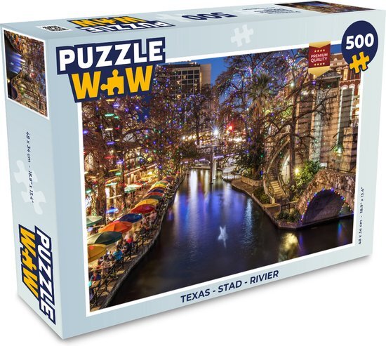 MuchoWow Puzzel Texas - Stad - Rivier - Legpuzzel - Puzzel 500 stukjes