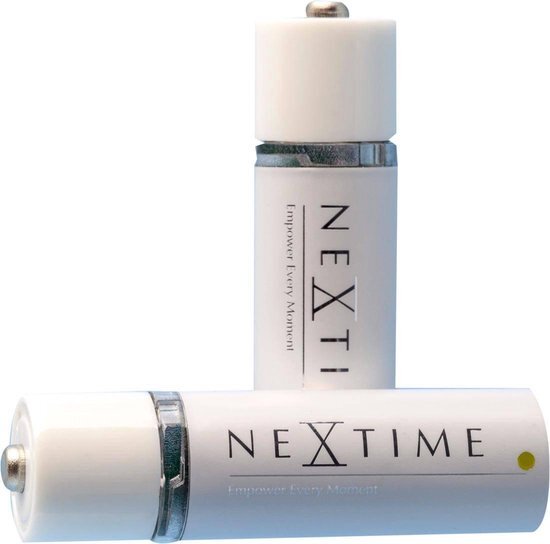 NeXtime USB oplaadbare Batterij - AA Batterijen - Oplaadbaar via USB - Pack van 2x AA Penlite