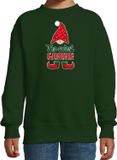 Bellatio Decorations Kersttrui/Sweater voor Meisjes - Schattigste Gnoom - Groen - Kerst Kabouter 110/116