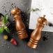 Markenlos Bol Handgemaakte Houten Peper- en Zoutmolen Set met Keramische Maalmechanisme, Verstelbaar, 7 Inch, Navulbaar