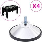 vidaXL Voetbaltafelpoten, 4 stuks, chroom M10