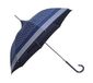 Le Monde du Parapluie - Deens design – lange paraplu voor dames met mooie crèmekleurige print, 58 cm, blauw