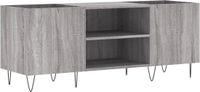 vidaXL Platenkast 121x38x48 cm bewerkt hout grijs sonoma eikenkleurig
