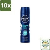 Nivea Men Dry Fresh Déodorant Spray - 150 ml - 10 Pièces