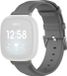 By Qubix - Leren bandje - Donkergrijs - Geschikt voor Fitbit Versa 3/4 & Sense 1/2