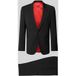 HUGO pour Hommes. 50540141 Arti-Hesten costume noir (98), Décontracté, Fête, Classique, Polyester