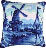Collection d'Art Borduurpakket Kussen Delfts Blauw