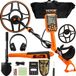 VEVOR Waterdichte metaaldetector, 12 inch spoel, professionele, oplaadbare goudzoeker, verstelbaar van 39 tot 50 inch, met LCD-scherm, 7 modi, geavanceerde DSP-chip, Bluetooth-headset, IP68-bescherming voor het opsporen van goud en schatten