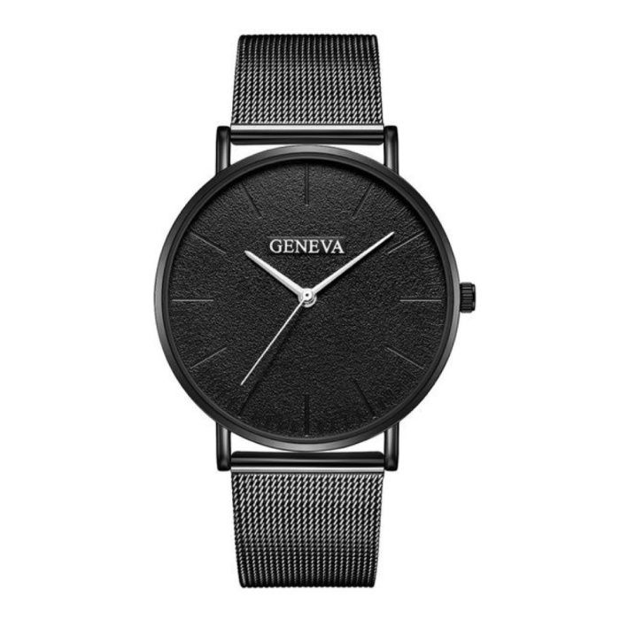 Geneva Luxe Dames Horloge - Anoloog Uurwerk Mesh Bandje voor Vrouwen
