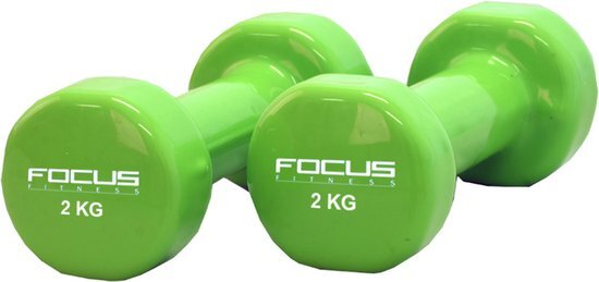 Focus Fitness Vinyl Dumbbell - 2 x 2kg