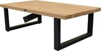 Ravenna Aluminium Antraciet Table de salon de jardin avec plateau en teck