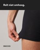 SNOCKS Boxershorts Heren, 6-pack, Biologisch Katoen, Zwart, Maat L