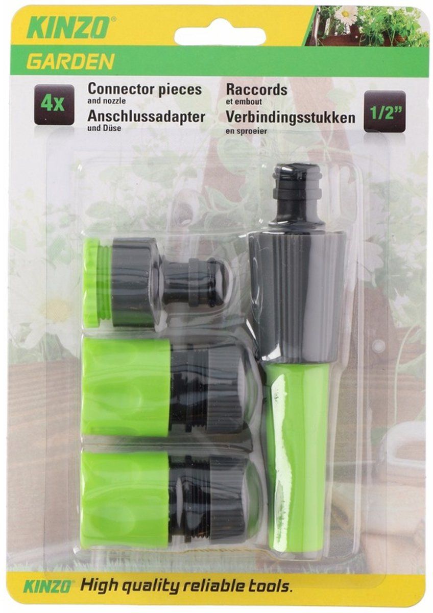 Kinzo tuinslang sproeikop verbindingsstuk set
