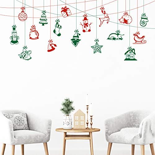 Ambiance Sticker Kerststicker, sprookjesachtige kerstslinger - zelfklevende kerststickers - feestdecoratie - 90x210cm