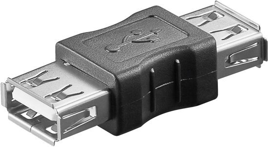 S-Impuls USB-A (v) - USB-A (v) koppelstuk - USB2.0 / zwart