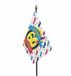 Merkloos / Sans marque Shoppartners Bv Happy 60th Birthday - mini vlaggetje op stok - 10 x 15 cm - 60 jaar geworden - verjaardag