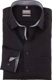 OLYMP Luxor regular fit chemise - popeline - noir