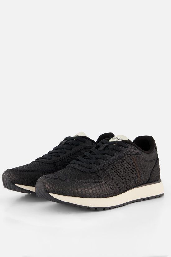 Woden Sneakers Ronja Croco 020 Black