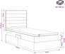 vidaXL - Opslag - bed - met - matras - met - hoofdeinde - Zwart - 90 - x - 190 - cm - Stof