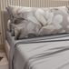 PETTI Artigiani Italiani - Katoenen beddengoed met kussenslopen met digitale print, bedlakens voor Frans bed, beddengoedset met bloemenpatroon 42 lichtgrijs, 100% Made in Italy