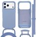 imoshion Hoesje - Geschikt voor iPhone 17 Pro - Color Backcover met afneembaar koord geschikt voor MagSafe - Ash Blue