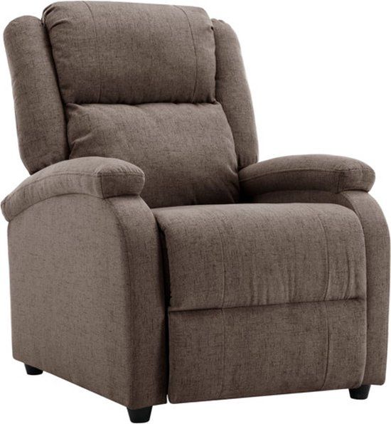 vidaXL Fauteuil verstelbaar stof blauw