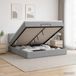 Maison Exclusive Lit Ottoman exclusif avec matelas, couleur gris clair, 140 x 190 cm, revêtement en tissu