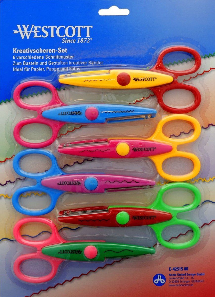 Westcott - Figuurschaar - 14cm - 6st. - assorti motieven