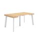 Skraut Home Uittrekbare Consoletafel Eettafel 160 cm Houten Poten Eiken