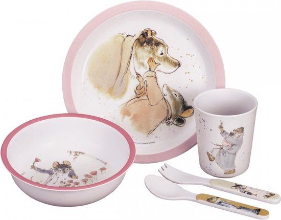 Kinder eetset 5 dlg Ernest et Celestine - 5-delig - Melamine - Vaatwasserbestendig